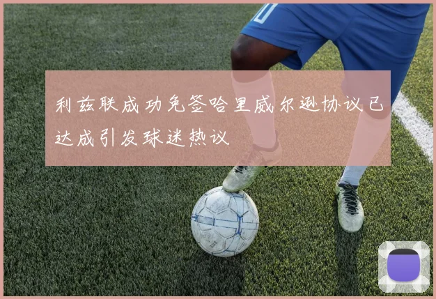 利兹联成功免签哈里威尔逊协议已达成引发球迷热议